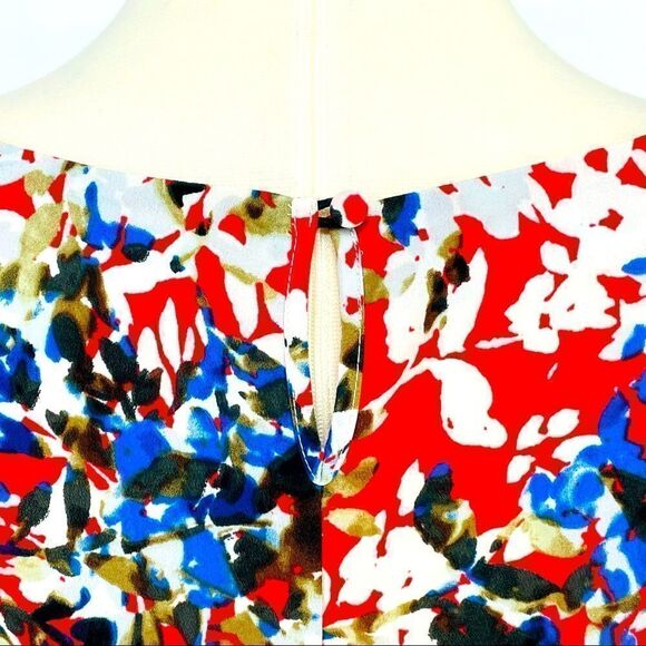 J. Crew Short Sleeve Floral Blouse - Blue/Pink - Picture 4 of 8